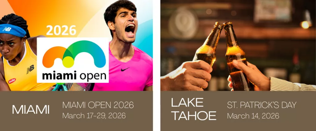 Miami and Lake Tahoe